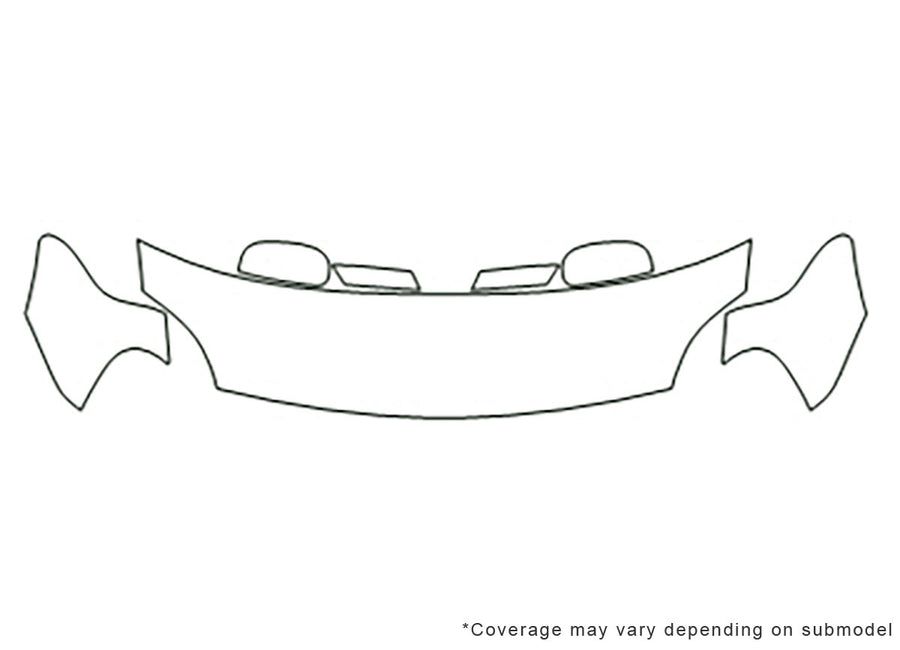 five hundred 3M Clear Bra Hood Precut PPF Diagram