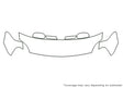five hundred Avery Dennison Clear Bra Hood Precut PPF Diagram