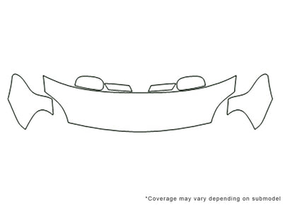 five hundred Avery Dennison Clear Bra Hood Precut PPF Diagram