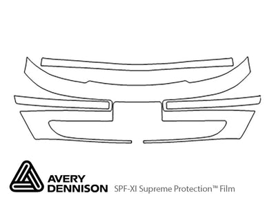 focus Avery Dennison Clear Bra Bumper Precut PPF Diagram