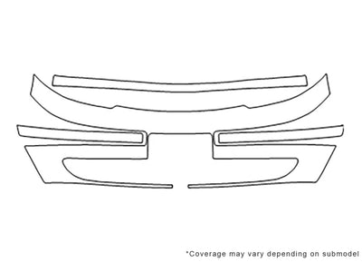 focus Avery Dennison Clear Bra Bumper Precut PPF Diagram