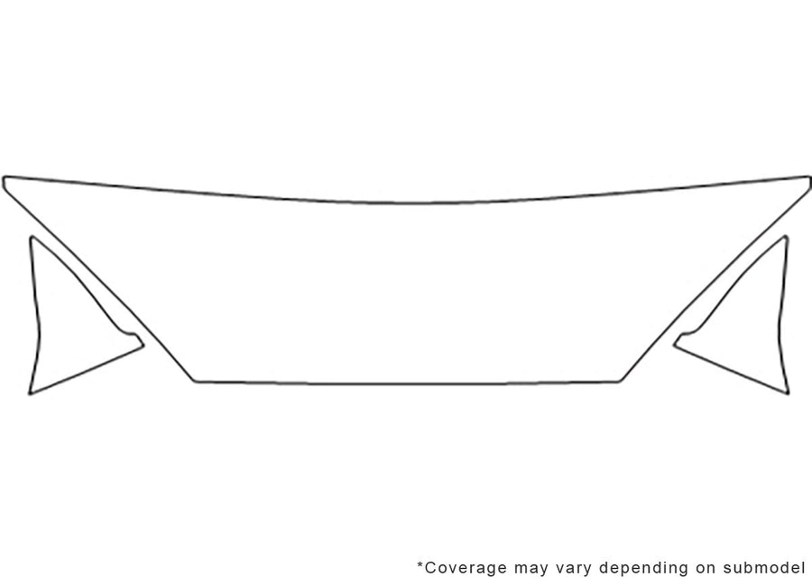 focus 3M Clear Bra Hood Precut PPF Diagram