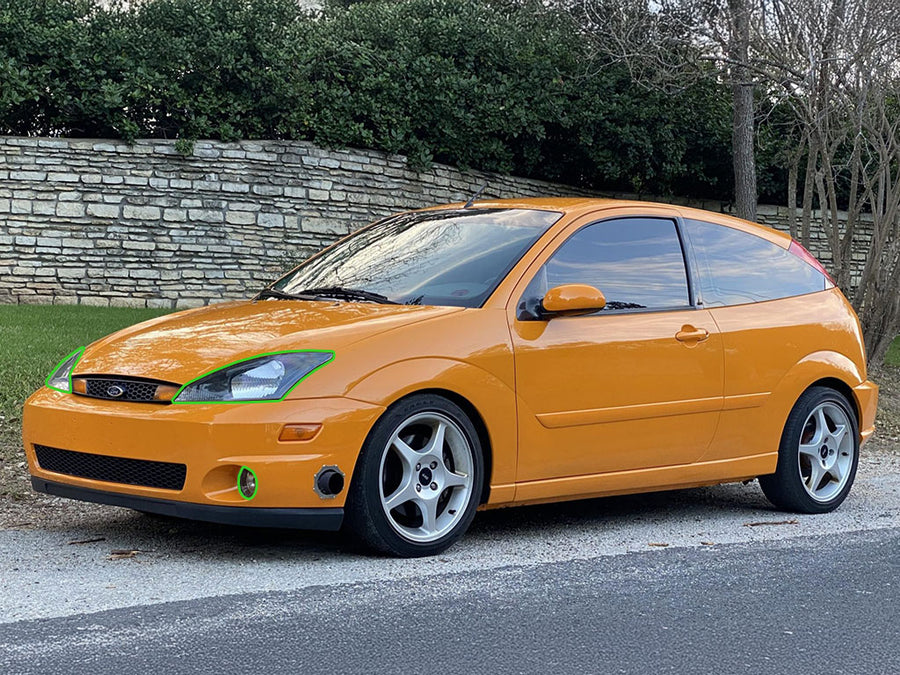 ford focus 2000-2004 Headlight Protection Installation Location