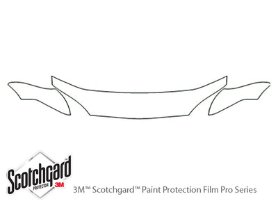 focus 3M Clear Bra Hood Precut PPF Diagram