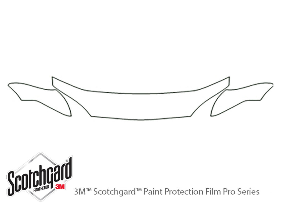 focus 3M Clear Bra Hood Precut PPF Diagram