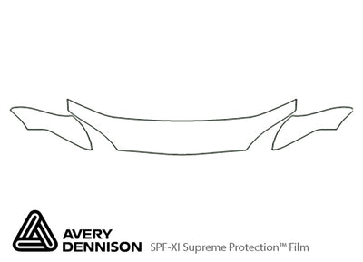 focus Avery Dennison Clear Bra Hood Precut PPF Diagram