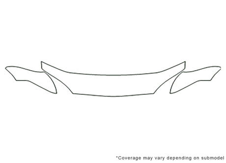 focus 3M Clear Bra Hood Precut PPF Diagram