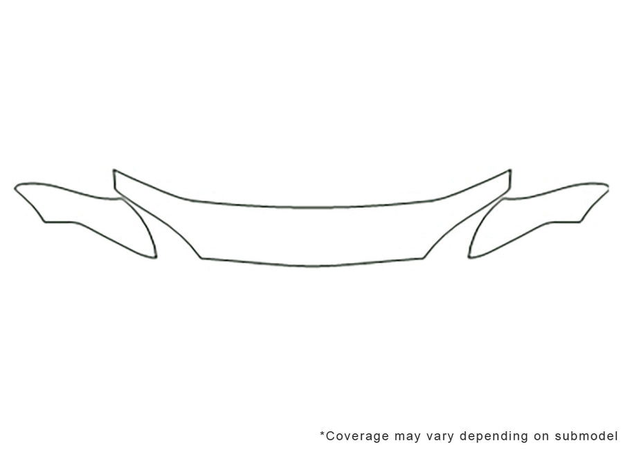 focus Avery Dennison Clear Bra Hood Precut PPF Diagram