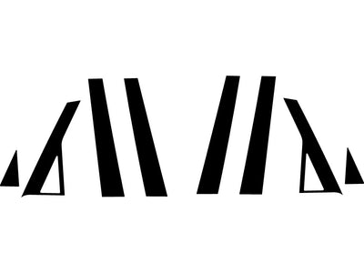 ford focus 2008-2011 Gloss Black Pillar Trim