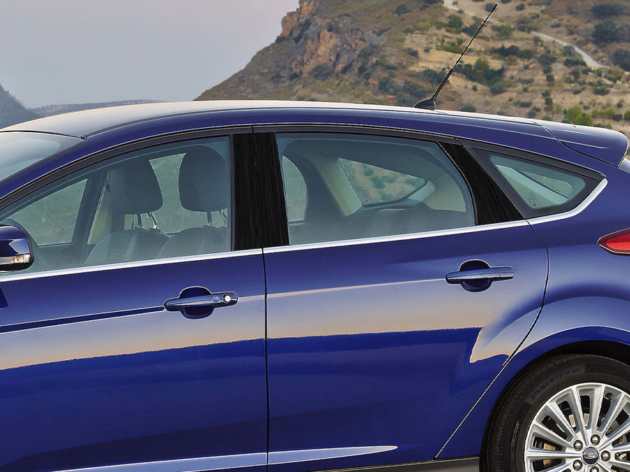 ford focus 2012-2018 Brushed Aluminum Black Pillar Cover Diagram