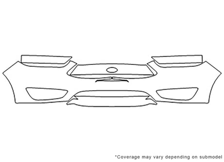 focus Avery Dennison Clear Bra Bumper Precut PPF Diagram