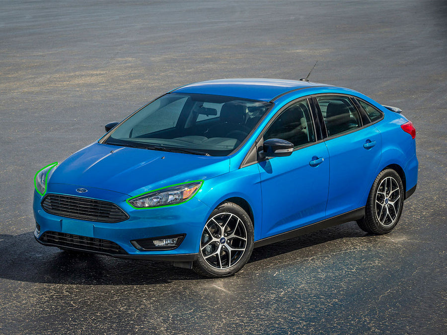 ford focus 2015-2018 Headlight Protection Installation Location