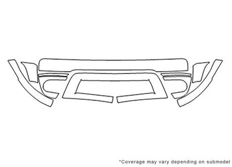 freestyle Avery Dennison Clear Bra Bumper Precut PPF Diagram