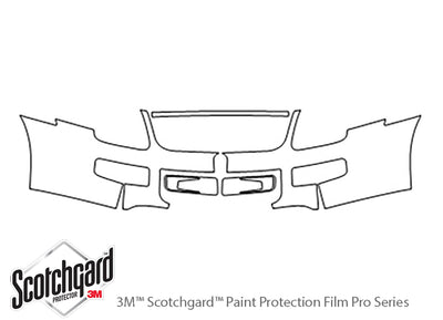 fusion 3M Clear Bra Bumper Precut PPF Diagram