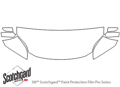 fusion 3M Clear Bra Hood Precut PPF Diagram