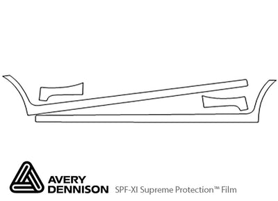 fusion Avery Dennison Clear Bra Door Cup Precut PPF Diagram