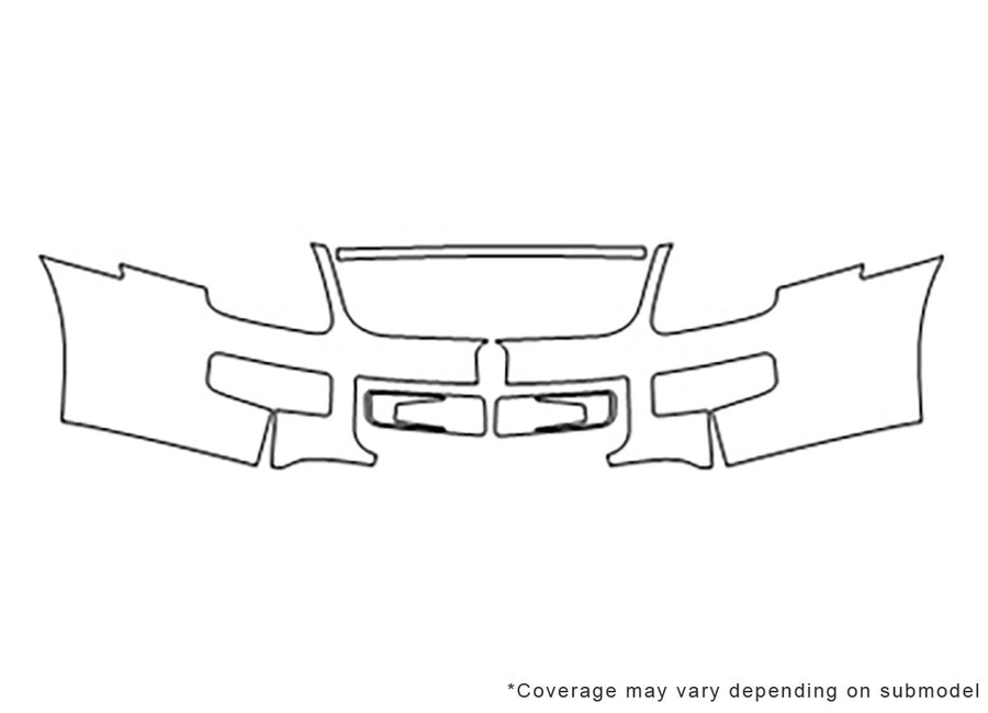 fusion Avery Dennison Clear Bra Bumper Precut PPF Diagram