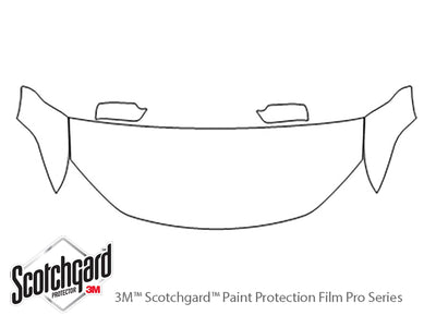 fusion 3M Clear Bra Hood Precut PPF Diagram