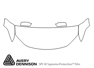 fusion Avery Dennison Clear Bra Hood Precut PPF Diagram