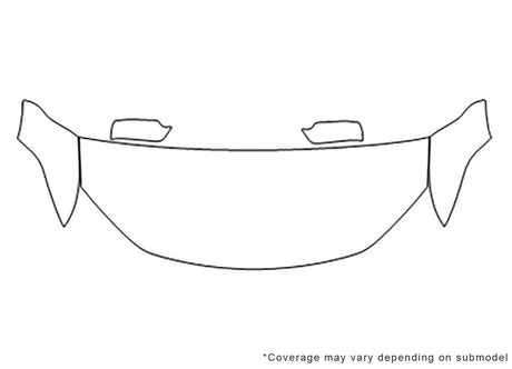 fusion 3M Clear Bra Hood Precut PPF Diagram