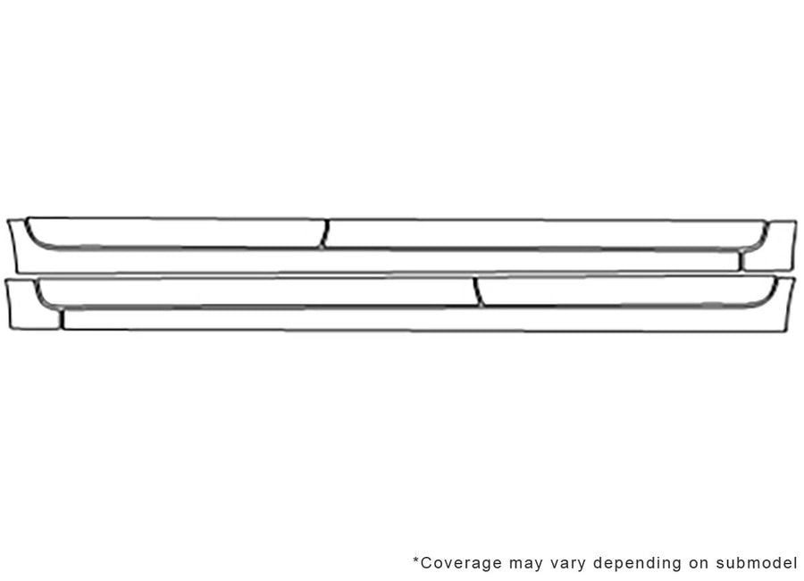 fusion 3M Clear Bra Door Cup Precut PPF Diagram