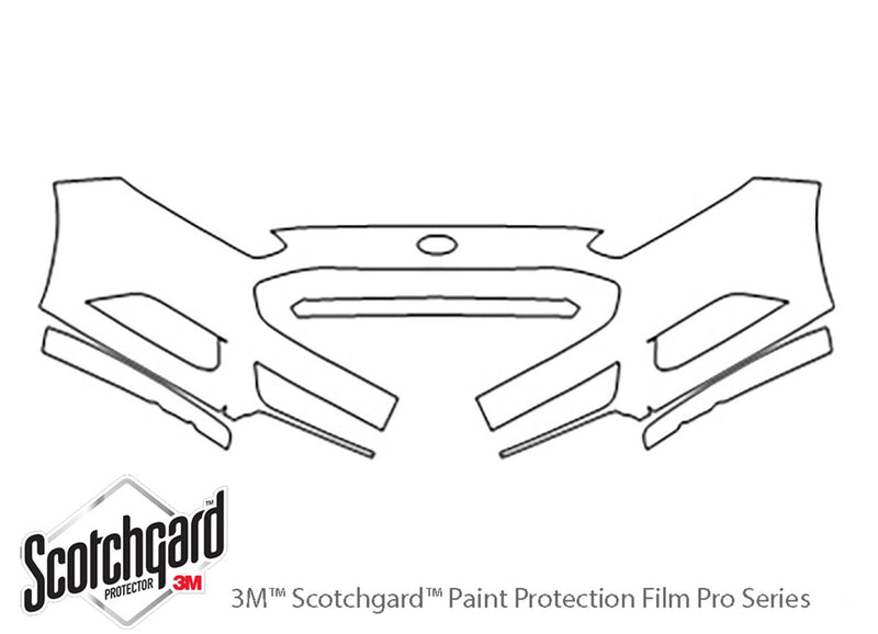 fusion 3M Clear Bra Bumper Precut PPF Diagram