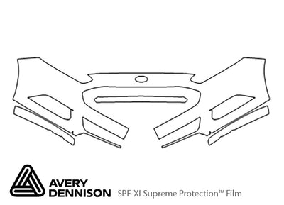 fusion Avery Dennison Clear Bra Bumper Precut PPF Diagram