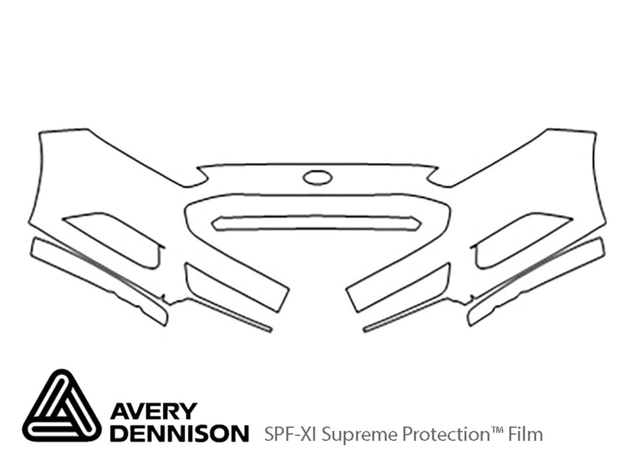 fusion Avery Dennison Clear Bra Bumper Precut PPF Diagram