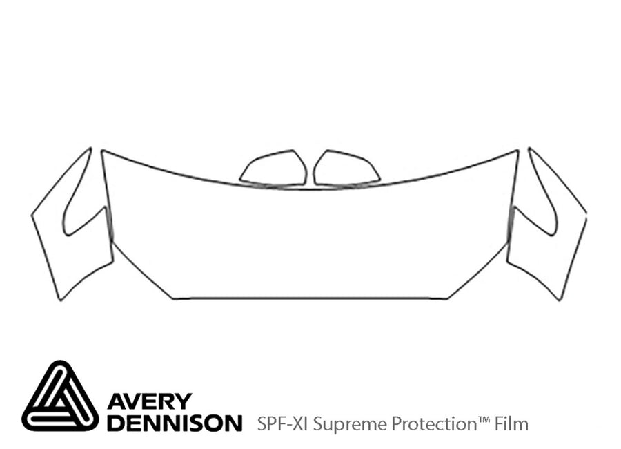 fusion Avery Dennison Clear Bra Hood Precut PPF Diagram