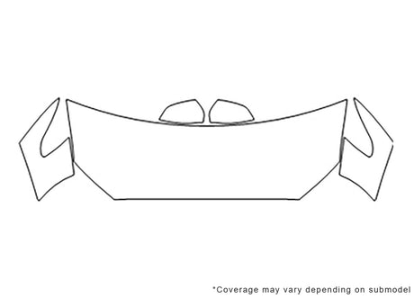 fusion 3M Clear Bra Hood Precut PPF Diagram