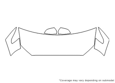 fusion Avery Dennison Clear Bra Hood Precut PPF Diagram
