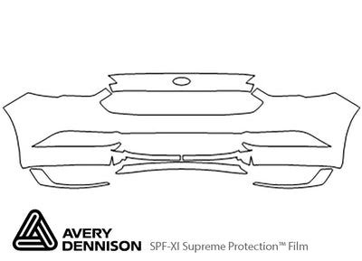 fusion Avery Dennison Clear Bra Bumper Precut PPF Diagram