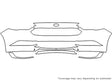 fusion Avery Dennison Clear Bra Bumper Precut PPF Diagram