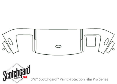 gt 3M Clear Bra Hood Precut PPF Diagram
