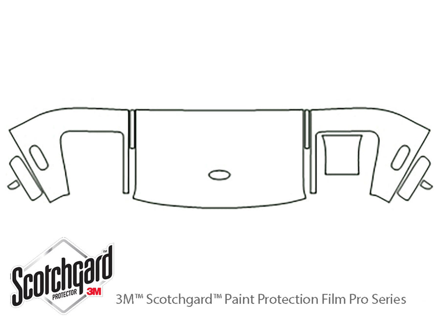 gt 3M Clear Bra Hood Precut PPF Diagram