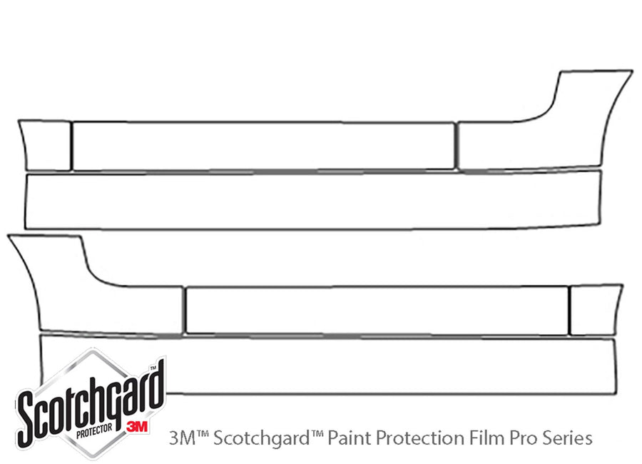 gt 3M Clear Bra Door Cup Precut PPF Diagram