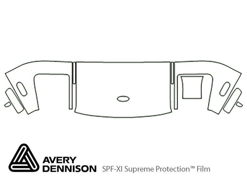 gt Avery Dennison Clear Bra Hood Precut PPF Diagram