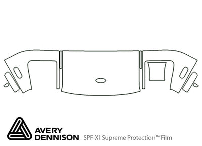 gt Avery Dennison Clear Bra Hood Precut PPF Diagram