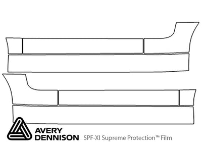 gt Avery Dennison Clear Bra Door Cup Precut PPF Diagram