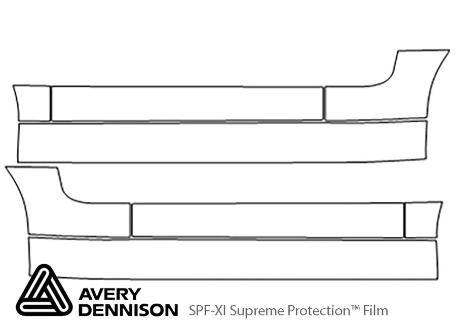 gt Avery Dennison Clear Bra Door Cup Precut PPF Diagram