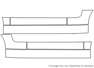 gt 3M Clear Bra Door Cup Precut PPF Diagram