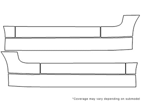gt 3M Clear Bra Door Cup Precut PPF Diagram