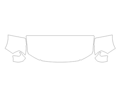 maverick 3M Clear Bra Hood Precut PPF Diagram