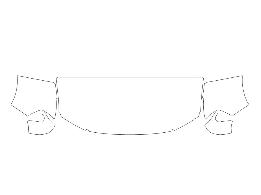 maverick 3M Clear Bra Hood Precut PPF Diagram