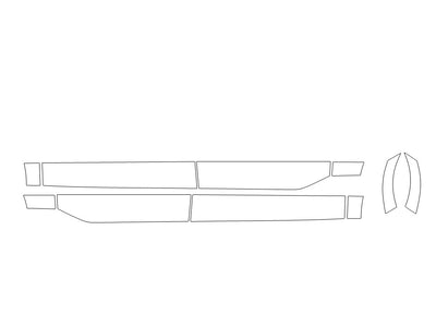 maverick Avery Dennison Clear Bra Door Cup Precut PPF Diagram