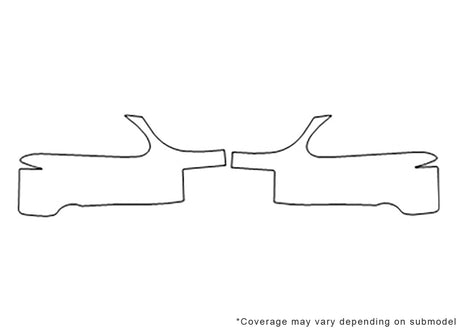 mustang Avery Dennison Clear Bra Bumper Precut PPF Diagram