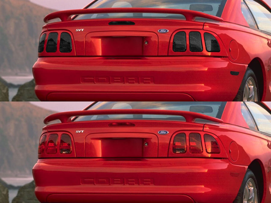 mustang Before and After Smoked Taillights