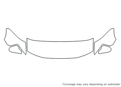 mustang 3M Clear Bra Hood Precut PPF Diagram