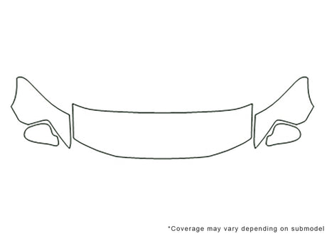 mustang 3M Clear Bra Hood Precut PPF Diagram