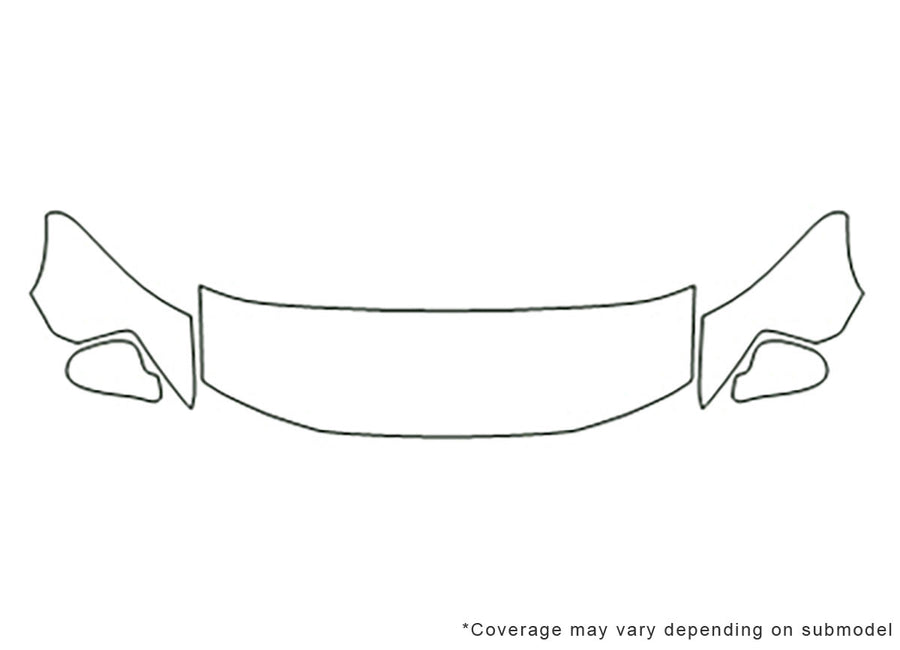 mustang Avery Dennison Clear Bra Hood Precut PPF Diagram